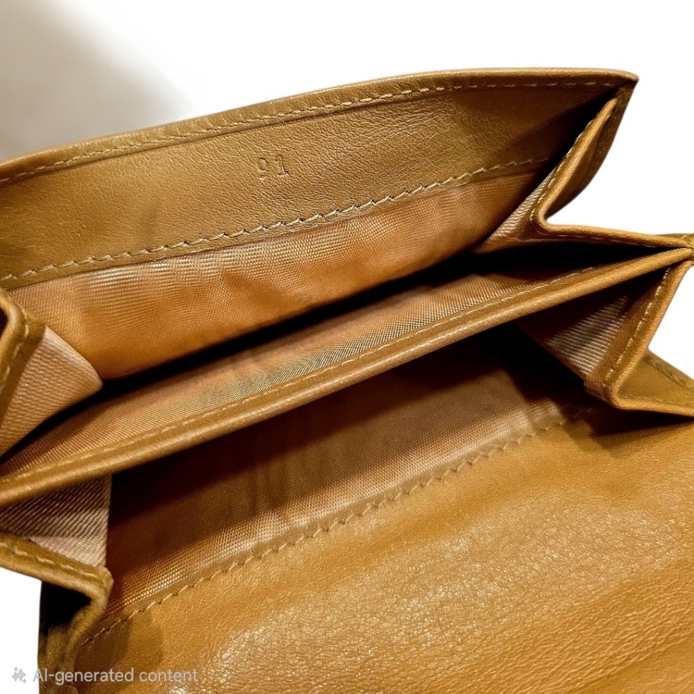 Prada vintage leather compact wallet in Camel - Picture 3 of 3